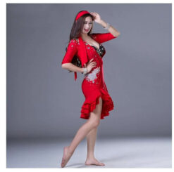 Women Belly Dance Costume 3 Pieces Outfit - Image 3