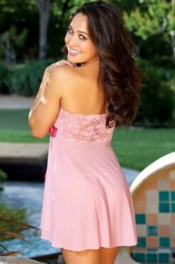Pink Tie Front Babydoll - Image 5
