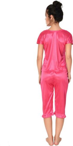 Women Nighty With Robe (Pink) - Image 6