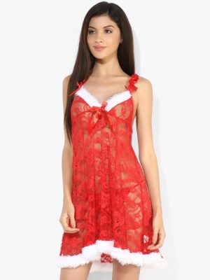 red net nighty dress | lace nighty | lace nighty for honeymoon