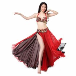Egyptian Bellydance Beaded Set Bra Belt Skirt