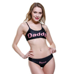 Yes Daddy Print Two Piece Bikini Cosplay Costume - Image 5