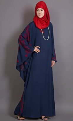 Alternative view of Embroidered Butterfly Sleeve Party Abaya