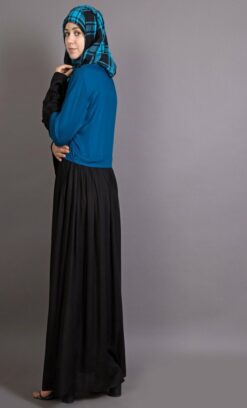 Hand Embroidered Party Viscose crepe Abaya - Image 3