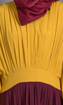 Bohemian Inspired Contrast Panelled Abaya - Image 4