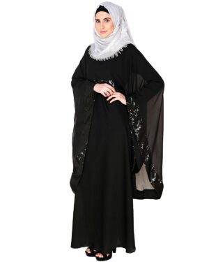 Alternative view of Black Cape Abaya