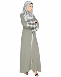 Graceful Crochet Lace Abaya - Image 4