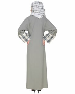 Graceful Crochet Lace Abaya - Image 6