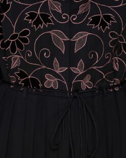 Sylvan Pleated Dubai Style Black Abaya - Image 6