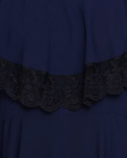 Flouncy Laced Blue Abaya - Image 7