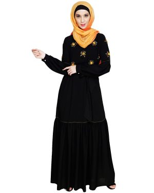 black abaya designs | embroidered abaya | abaya for summer