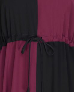 Colour Blocked Purple Abaya - Image 7