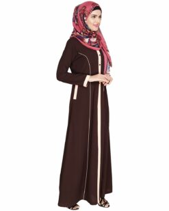 Alternative view of Brown Panelled Abaya