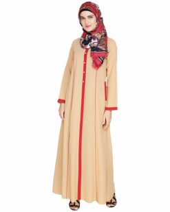 Alternative view of Beige Panelled Abaya