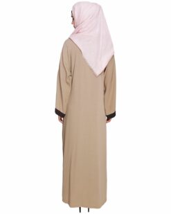 Bedazzled Mud Brown Dubai Style Abaya - Image 5