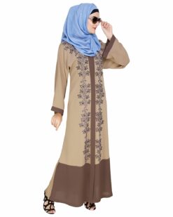 Bedazzled Brown Dubai Style Abaya - Image 5