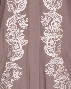 Astonishing Embroidered Brown Dubai Style Abaya - Image 7