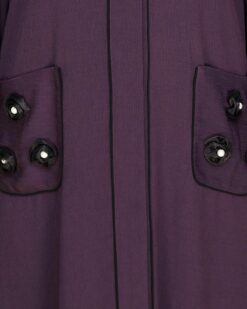 Classic Dubai Style Purple Abaya - Image 7