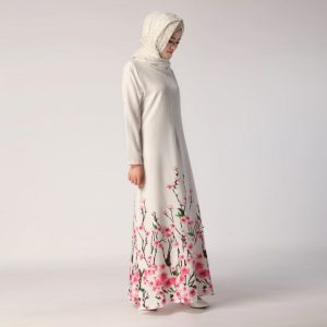Alternative view of Chiffon flower Long Sleeve Dresses Malaysia Islamic Abaya