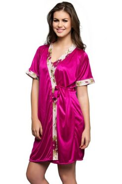 Alternative view of Printed Short Nighty & Robe Set