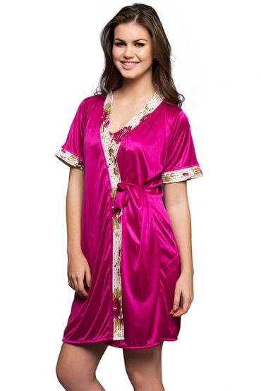 Alternative view of Printed Short Nighty & Robe Set