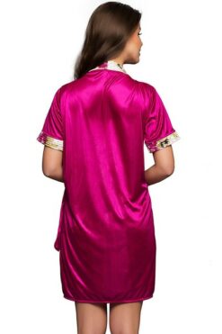 Printed Short Nighty & Robe Set - Image 5