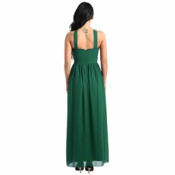 Alternative view of Formal Vestidos Criss-cross Shoulder Straps Sleeveless Chiffon Elegant Dresses