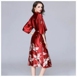 Alternative view of Silk satin Long Robe nightdress