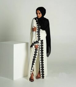 cardigan abaya | black lace abaya | simple abaya designs
