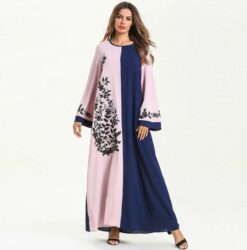 Alternative view of Twin Color Embroidered Fancy Abaya