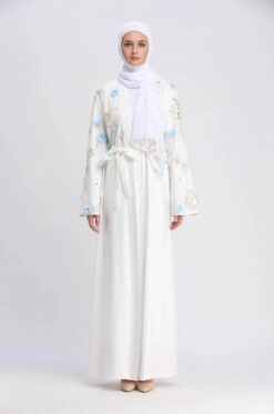 Alternative view of Embroidery Abaya 3D Floral Maxi Cardigan