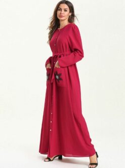 Alternative view of Turkish Long Bandage Shirt Dress Abaya