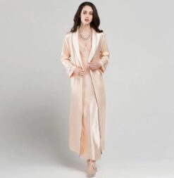 Alternative view of Sleepwear Satin Silk Nightdress Two Piece Set
