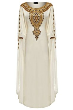 Gold Embellished Caftan Abaya - Image 6
