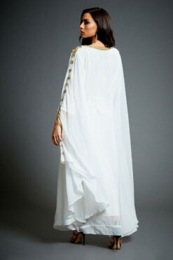 Alternative view of Gold Embellished Caftan Abaya