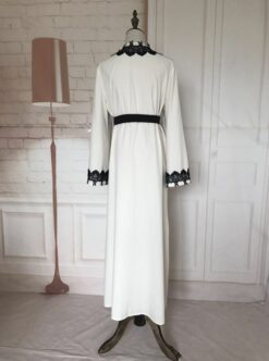 Emboridery lace Robes Abaya Cardigan clothing - Image 3