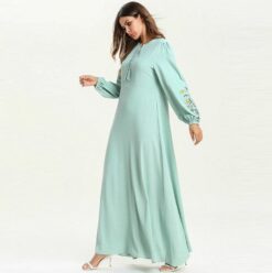 Elegant Women Abaya Dress Robe - Image 3