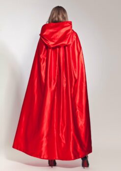 LUXURIOUS SATIN CAPE RED - Image 3