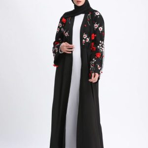 double layered abaya | embroidered abaya | printed abaya online pakistan