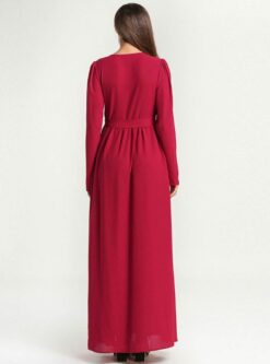 Turkish Long Bandage Shirt Dress Abaya - Image 4
