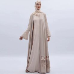 Alternative view of Sequin Tassel Open Abaya Cardigan