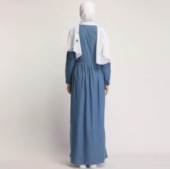 Denim Kaftan Abaya Dubai Cardigan Hijab Muslim Dress - Image 3
