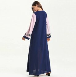 Twin Color Embroidered Fancy Abaya - Image 4