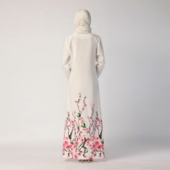 Chiffon flower Long Sleeve Dresses Malaysia Islamic Abaya - Image 3