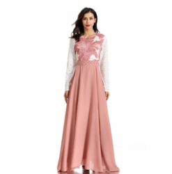 Lace Abaya Hijab Dress For Women - Image 2