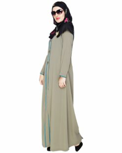 sleek Dead Mint Abaya - Image 2