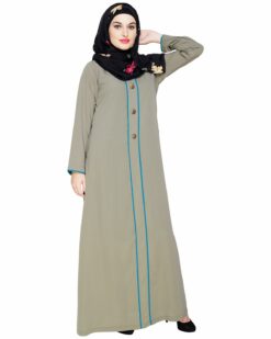 sleek Dead Mint Abaya - Image 4