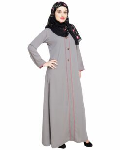 sleek Grey Abaya - Image 5