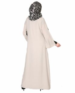Black and Grey Abaya with Gold Detailing - Image 4