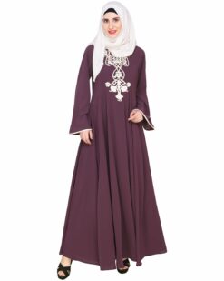 Purple Flared Abaya - Image 2